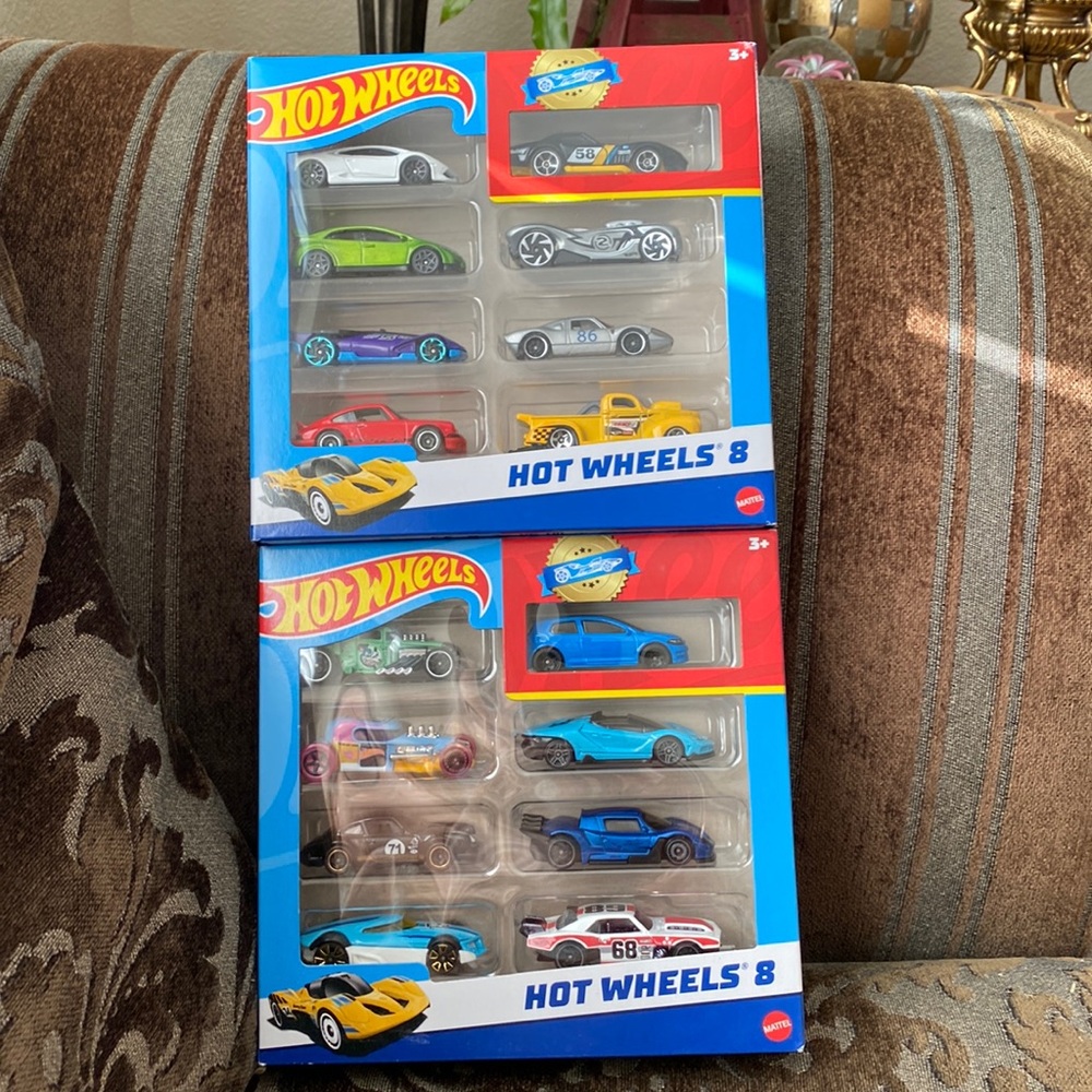 NEW Two Boxes of Hot Wheels 8 New in Box Total 16 Cars